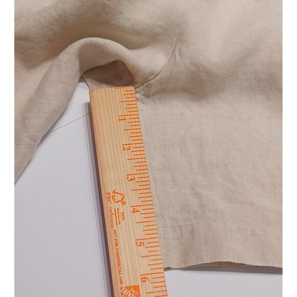 Eileen Fisher Women's Beige 100% Organic Linen Sleeveless Romper Size S/P - Picture 10 of 10